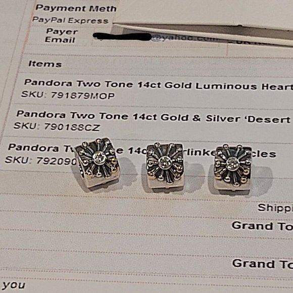 Authentic PANDORA *RETIRED* Sterling SILVER w/14K Desert Star Charm 790188CZ - Picture 6 of 10